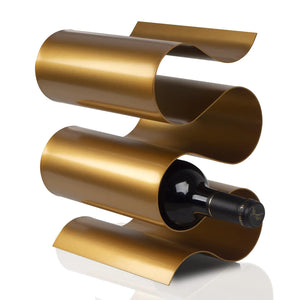 NETRCRHOM Wine Rack Countertop Freestanding Creativity Modern Small Wine Holder Tabletop Wine Stand for Kitchen Wine Bar Inside Cabinet Pantry Decor-5 Bottle