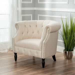Celestialis - Upholstered Club Chair With Tub Design And Rolled Recessed Armrests by Couch.com