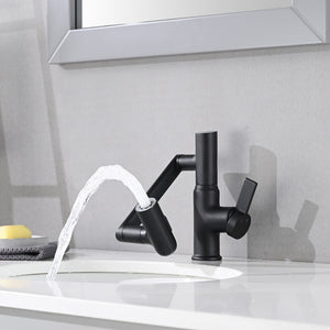 Bathroom Sink Faucet With Spray Function, Temperature Display, Anti Skid Switch, Hot & Cold, 360° Rotary by Couch.com
