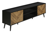 TV Stand, Console, Media Entertainment Center, Storage Cabinet, Modern Design - Black by Couch.com