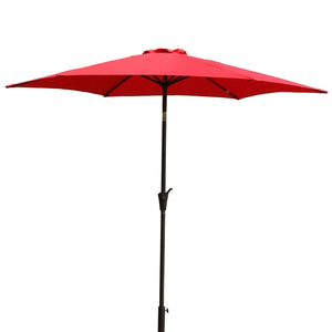 8.8' Outdoor Aluminum Patio Umbrella With 42 Pound Round Resin Umbrella Base by Couch.com