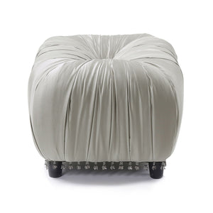Gracie - Pleated Decorative Ottoman - Flint Gray by Couch.com
