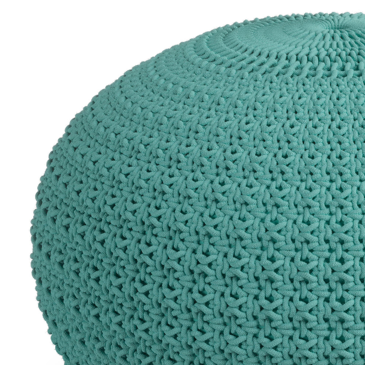 Sonata - Handcrafted Round Knitted Outdoor / Indoor Pouf by Couch.com