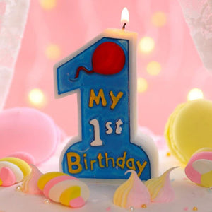Cake Topper Baby Bathing Oversized Number 1 Year Old Baby Birthday Candle Birthday Candle Cute Cake Candle Decoration Number Children Happy Birthday Candle Insert Creative Party Dessert Table Candle