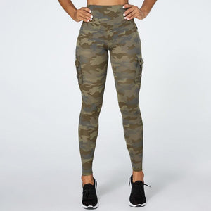 Camouflage Yoga Pants With Pockets Women Fitness Leggings Workout Sports Pocket Women Green Leggings Slim Skinny Gym Leggings Pants Push Up Elastic Slim Pants For Autumn And Winter