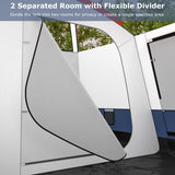 6-8 Person Camping Tent with Double Rooms and 2 Doors-Navy