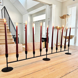 Matte Black 11-Taper Candle Holder