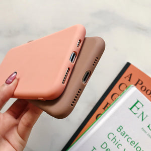 Candy Color Case for iPhone 13 12 14 Pro Max Ultra Thin Soft Back Phone Cover On iPhone Colorful Thin Case Protective Cover Soft Silicone Mobile Phone Case Cover