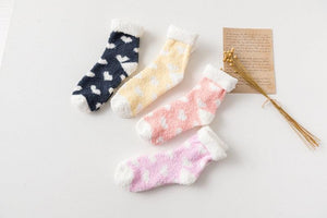 Candy Warm Lady Heart Cute Winter Kawaii Thick Casual Women Socks Fuzzy Fluffy Terry Warm Socks Short Cute Cotton Socks Winter Socks Short Socks For Men And Women