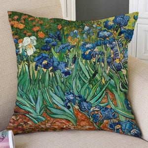 Canvas Throw Pillow Cover Famous Oil Painting Art Self Portrait Sunflower Starry Night Gallery Art Decoration Pillow Case Linen Cushion Cover Canvas Throw Pillow Cover Case for Couch Sofa Home Decoration Famous Picture Print 44x44cm