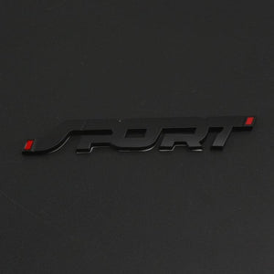 Car Accessories Sticker Styling Metal 3D Chrome Black Auto Car Metal Car SPORT Sticker,3D Premium Car Side Fender Rear Trunk Emblem Logo Badge Decals Compatible Trunk Racing Sport Word Letter Logo Emblem Badge Decal Sticker