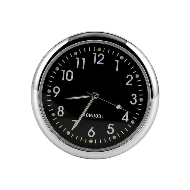 Car Clock Watch Indoor Automobiles Stick-In  Luminous Quartz Analog Watch Universal Pocket Mini Stick-On Clock for Car Boat Bike Home Watch Decoration Accessories