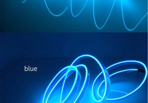 Car LED Neon Cold Light Auto Interior Atmosphere Neon Glowing Strobing Electroluminescent Wire Lights Neon Light USB 5V with Fuse Protection for Automotive Car Interior Decoration Light Refit Decoration Strips Shine Usb Cigar Lighter Driver