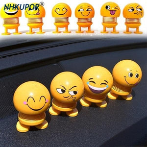 Car Ornaments Bobblehead Nod Dolls Cute Cartoon Funny Wobble Head Robot Lovely Car Dashboard Decoration Auto Facial Expression Shaking Head Toys Car Ornaments Bobblehead Nod Dolls Cute Cartoon Funny Wobble Head Robot Lovely Car Dashboard Decor