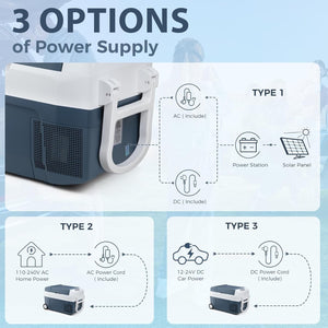 Car Refrigerator 12 Volt Mini Fridge 32 Quart 35L Portable Freezer Electric Cooler Intelligent Control Pan