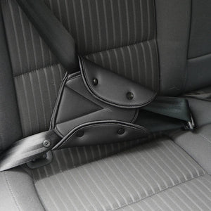 Car Safe Seat Belt Cover Soft Adjustable Children Safety Belt Fixer Triangle Anti-ledge For Child Neck Protection Belts Seat Belt Adjuster and Pillow with Clip for Kids Travel Neck Support Headrest Seatbelt