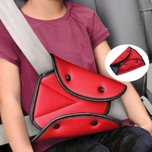 Car Safe Seat Belt Cover Soft Adjustable Children Safety Belt Fixer Triangle Anti-ledge For Child Neck Protection Belts Seat Belt Adjuster and Pillow with Clip for Kids Travel Neck Support Headrest Seatbelt