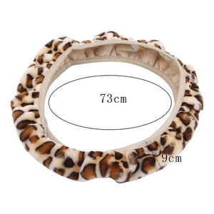 Car Steering Wheel Elastic Long Microfiber Plush Steering Wheel Cover Gearshift Handbrake Cover Protector Decoration Warm Super Thick Plush Collar Soft Car Steering Wheel Cover Decoration Warm Super Thick Plush Collar Soft Black Pink Women Man