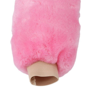 Car Steering Wheel Elastic Long Microfiber Plush Steering Wheel Cover Gearshift Handbrake Cover Protector Decoration Warm Super Thick Plush Collar Soft Car Steering Wheel Cover Decoration Warm Super Thick Plush Collar Soft Black Pink Women Man