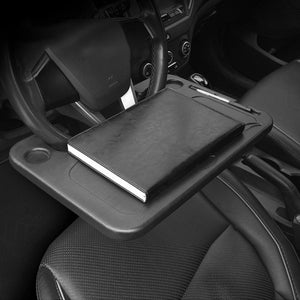 Car Table Steering Wheel Eat Work Cart Drink Food Coffee Goods Auto Steering Wheel Desk Holder Tray Car Laptop Computer Desk Mount Stand Seat Table Back Seat Headrest Tray for Eating Food Drink Writing Laptop Steering Wheel Tray