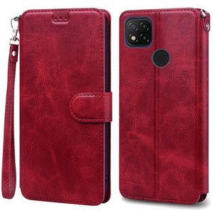 Card Holder Leather Protective Phone Case For Xiaomi Redmi 9C Case Luxury Leather Wallet Phone Case For Xiaomi Redmi 9C NFC Redmi9C 9 C NFC Flip Cover Shell