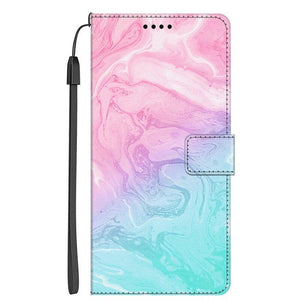 Card Holder PU Leather Wrist Strap Protective Wallet Case Marble Leather Case For Xiaomi Redmi Note 11S 11 Pro 5G Flip Cover Stand Wallet Book Case For Redmi Note11S 11Pro 5G 2022