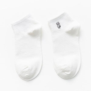 Cartoon Socks Funny Animal Print Kawaii Socks Cute Happy Socks Unisex Crew Socks Cotton Socks Running Walking Climbing Warm Socks For Men And Women