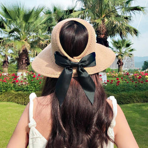 Casual Summer Hats For Women Foldable Hollow Out Hat Modern Women's Simple Vintage Comfortable Sun Hats Cute Women Wide Beach Hats Girl Outside Travel Hats