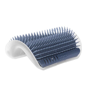Cat Scratcher Corner Pet Brush Comb Play Cat Toy Plastic Scratch Bristles Arch Massager  Self Groomer with Catnip Pouch Cat Wall Corner Massage Groomer Cat Self Grooming Brush