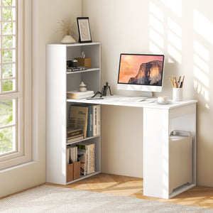 Computer Desk Writing Workstation Office with 6-Tier Storage Shelves-Black