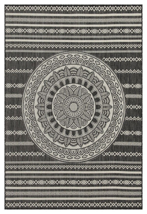 Sunshine - 5'3" X 7'3" Indoor, Outdoor Area Rug - Anthracite - Polypropylene