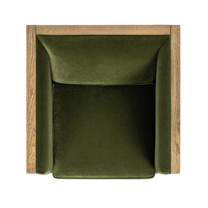 Georgia - Cane Tuxedo Armchair - Olive Green by Couch.com