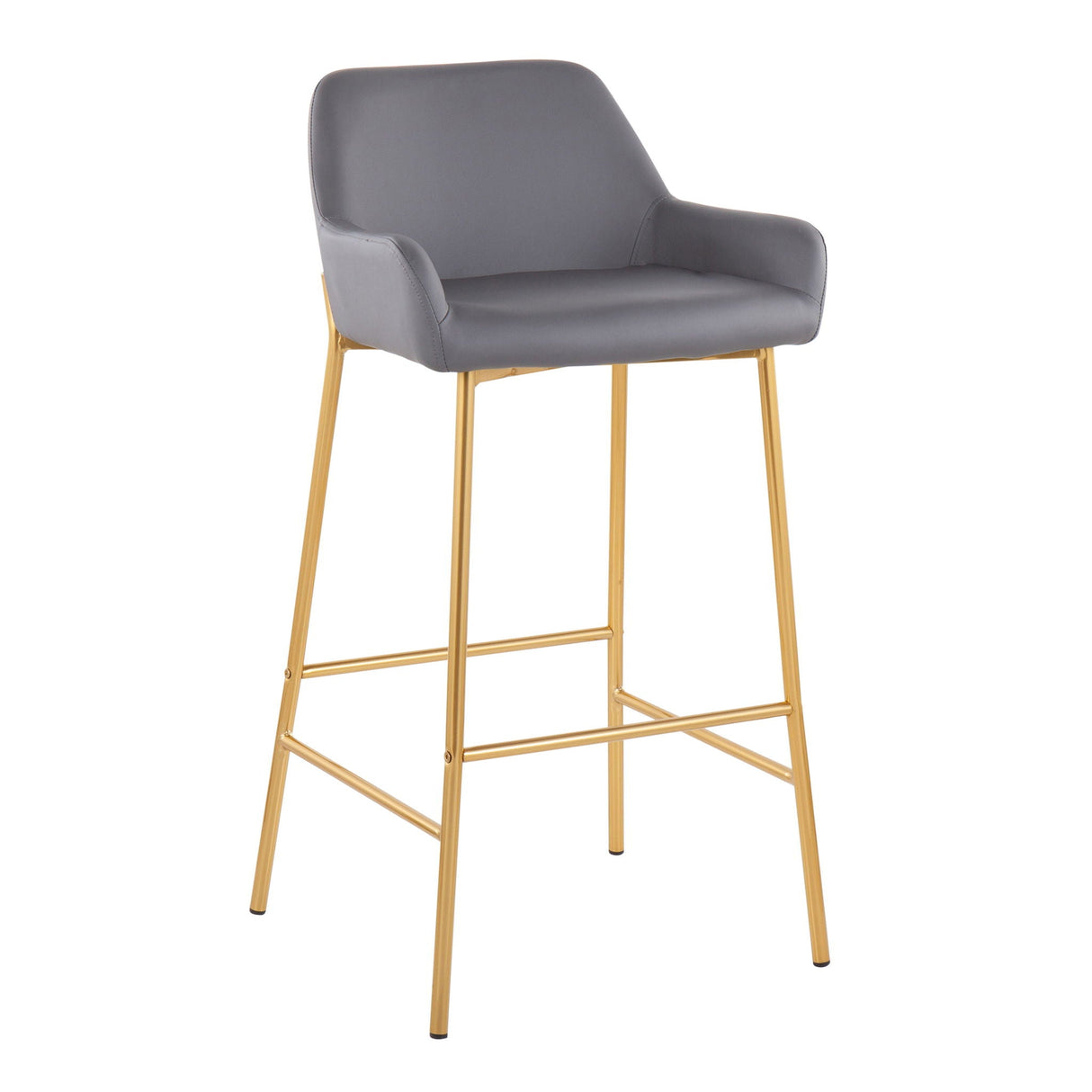 Daniella - Stylish Contemporary Glam Fixed Height Bar Stool (Set of 2) by Couch.com