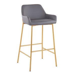 Daniella - Stylish Contemporary Glam Fixed Height Bar Stool (Set of 2) by Couch.com