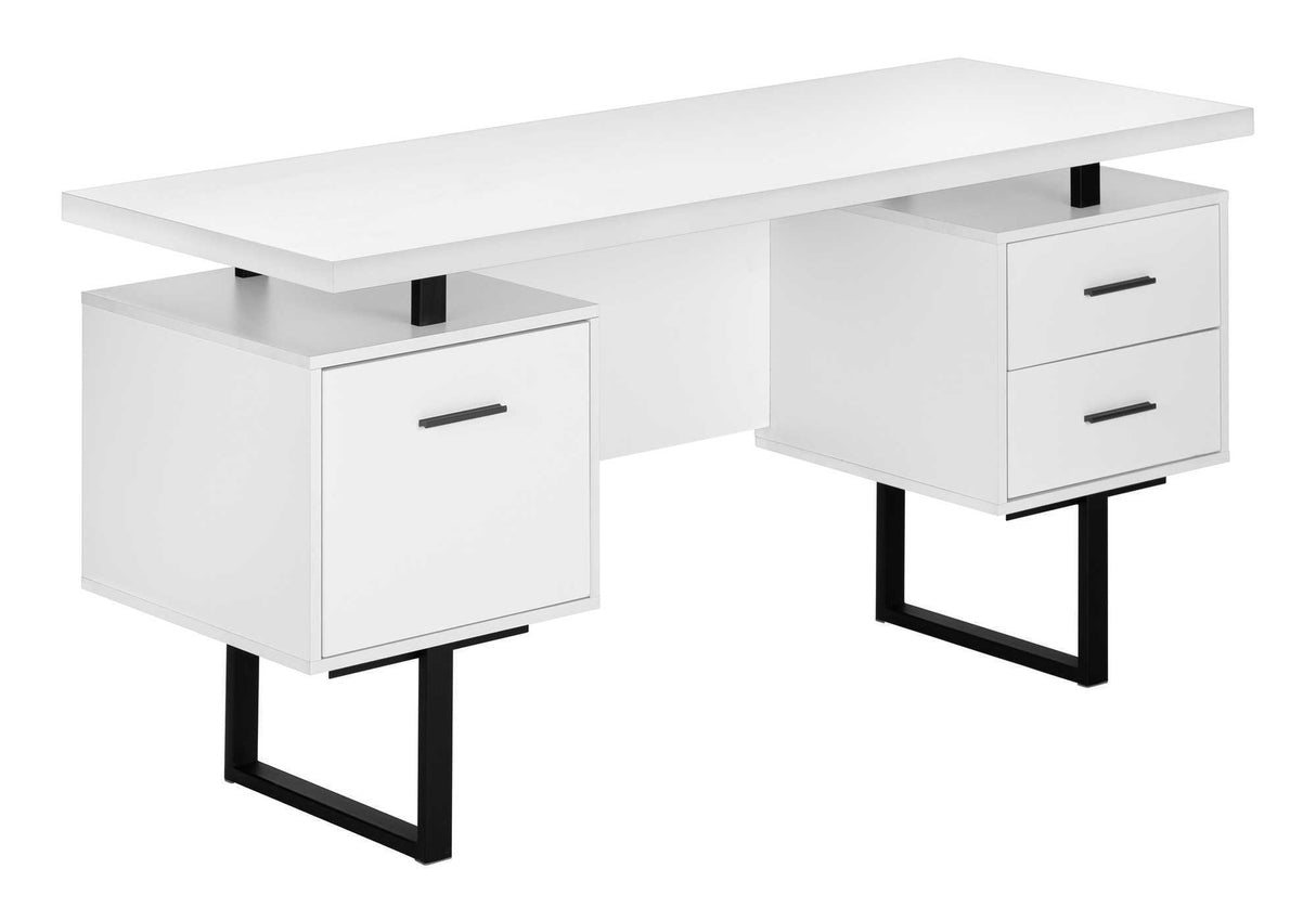 Computer Desk For Home Office, Laptop, Left, Right Set - Up, Storage Drawers, Contemporary & Modern by Couch.com