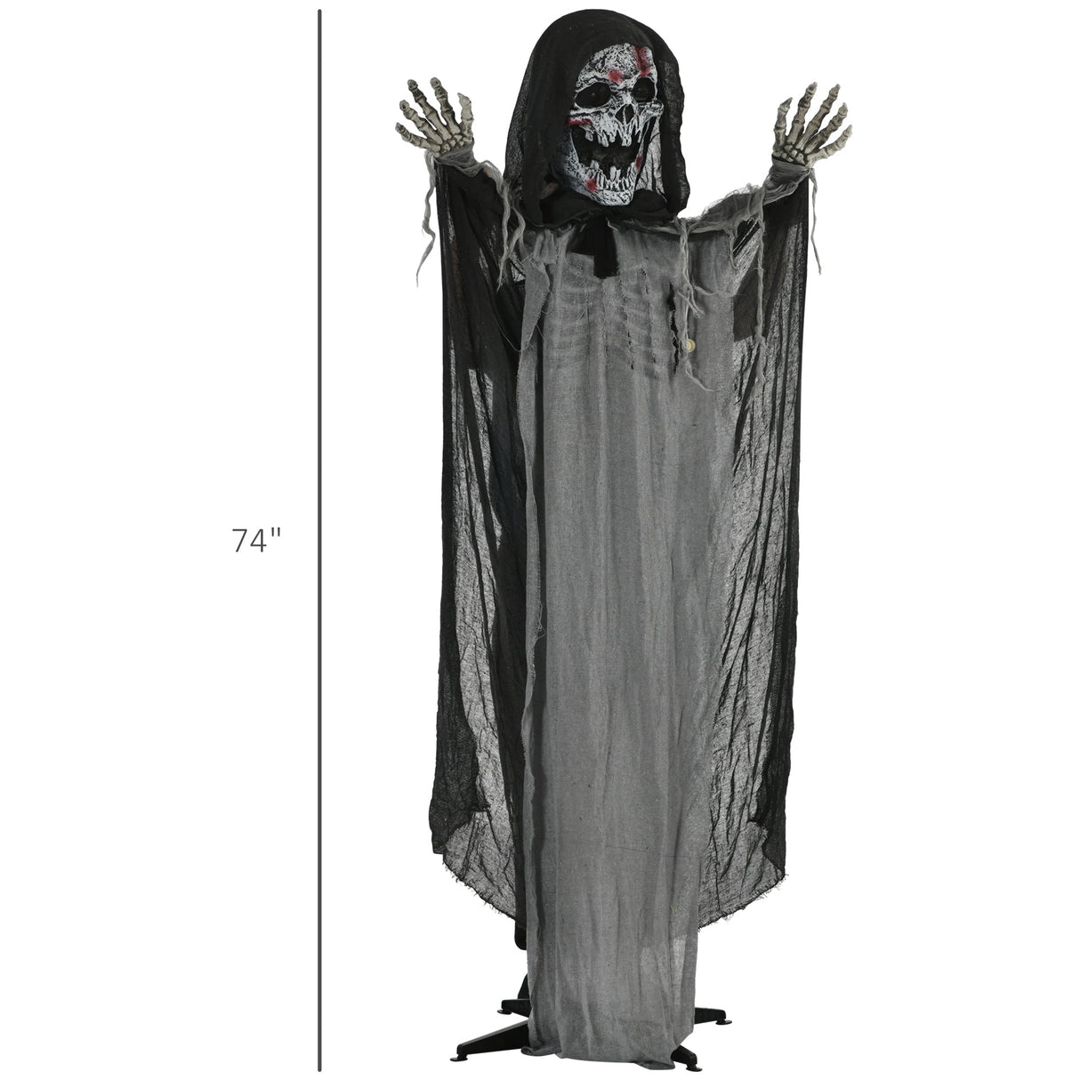 74" Animated Skeleton Witch of the Haunted Hollow