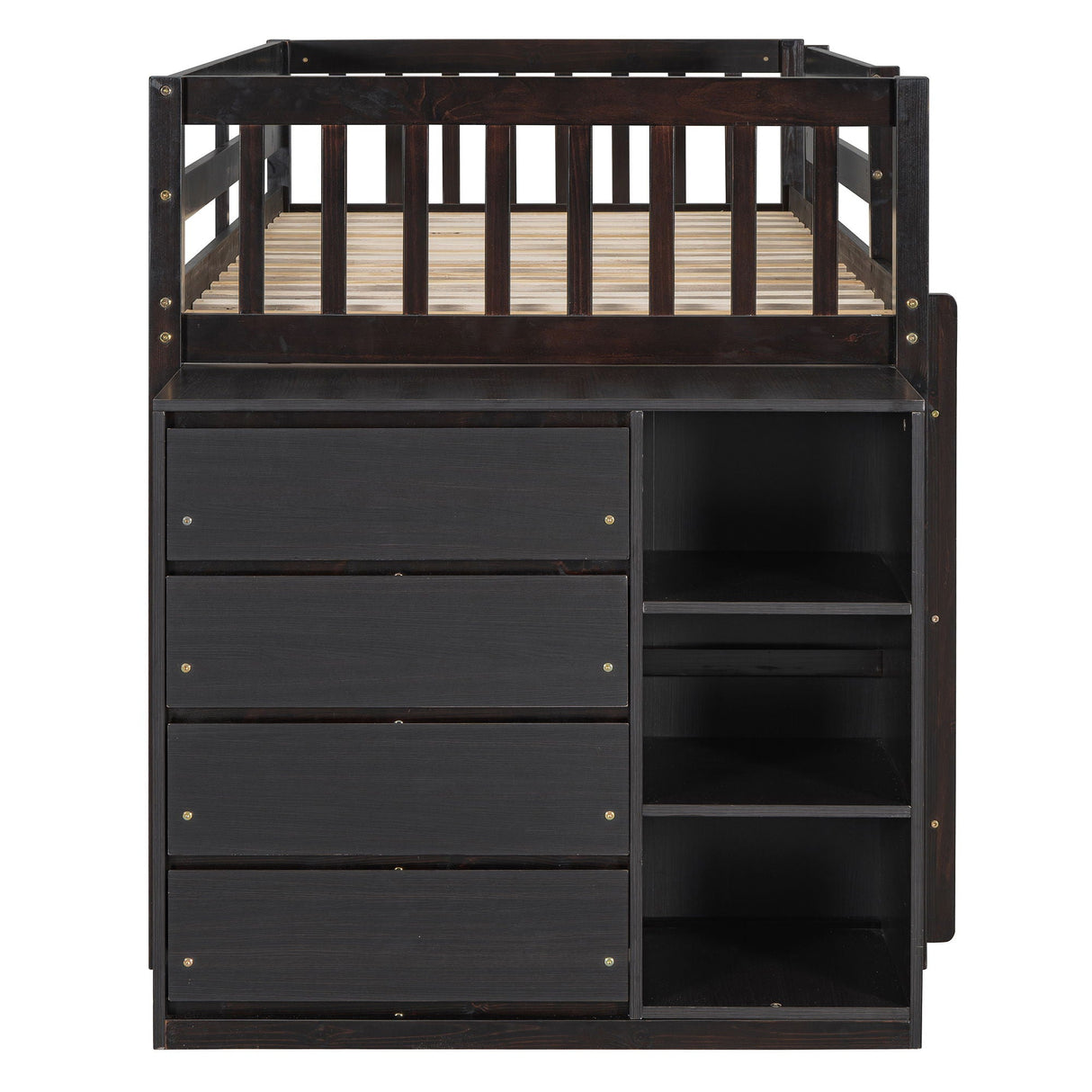 Bunk Bed With 4 Drawers And 3 Shelves by Couch.com