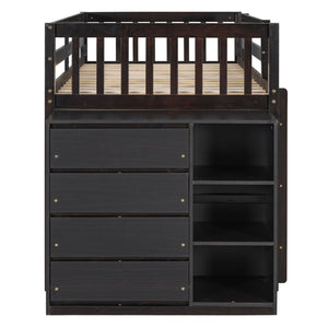 Bunk Bed With 4 Drawers And 3 Shelves by Couch.com