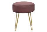 Ottoman, Pouf, Footrest, Foot Stool, Round Gold Metal Legs, Contemporary, Modern by Couch.com