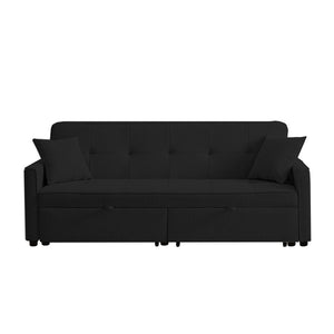 3 In 1 Convertible Sleeper Sofa Bed, Reclining Backrest, Pillows, Pockets by Couch.com
