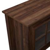 Modern Farmhouse 2 Door Glass Windowpane 70" TV Stand For 80" TVs by Couch.com