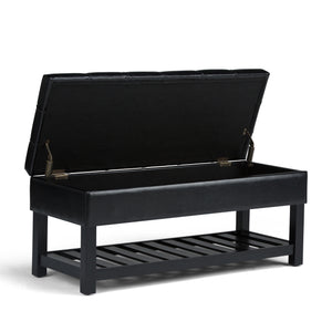 Saxon - Upholstered Transitional Storage Ottoman Bench by Couch.com