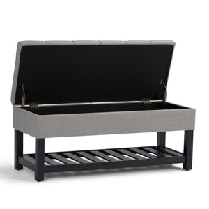 Saxon - Upholstered Transitional Storage Ottoman Bench by Couch.com
