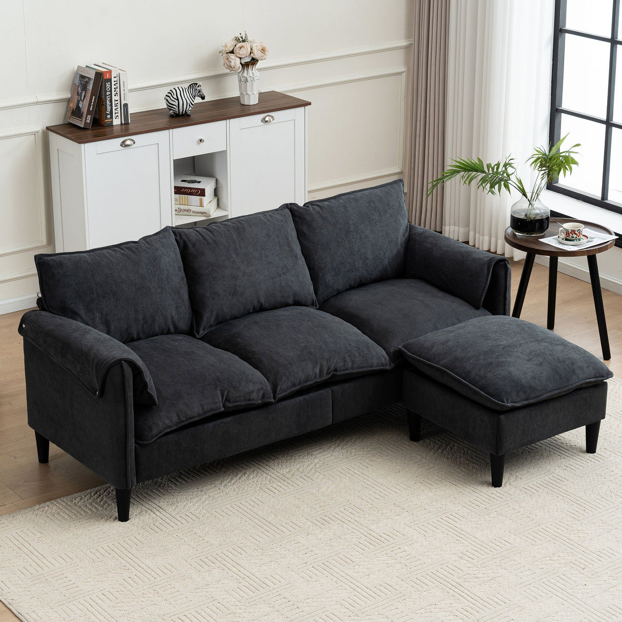 Convertible Combination Sofa With Footstools With Storage by Couch.com