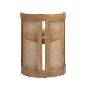 Lilith - Curved Upholstered Dining Chair, Stain Resistant High - White Pepper by Couch.com