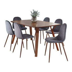 Folia Pebble - 7 Piece Mid Century Modern Dining Set by Couch.com