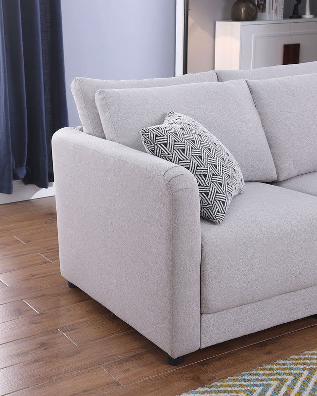Penelope - Fabric Reversible Modular Sectional Sofa With Ottoman And Pillows by Couch.com