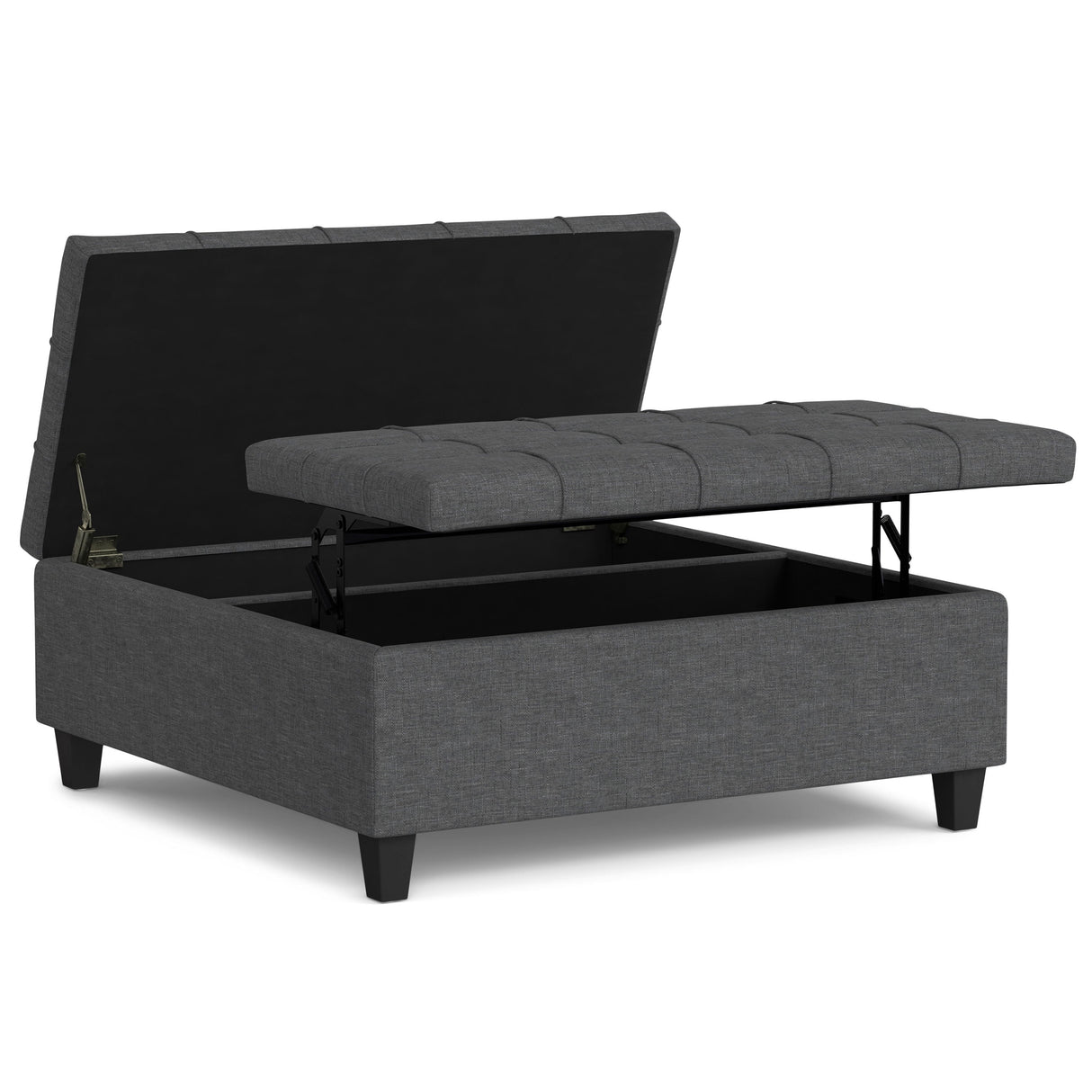 Harrison - Upholstered Coffee Table Storage Ottoman by Couch.com
