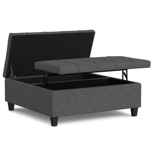 Harrison - Upholstered Coffee Table Storage Ottoman by Couch.com