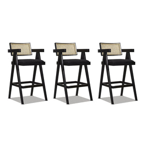 Milan - Modern Webbing Back Stool With Arms (Set of 3) by Couch.com